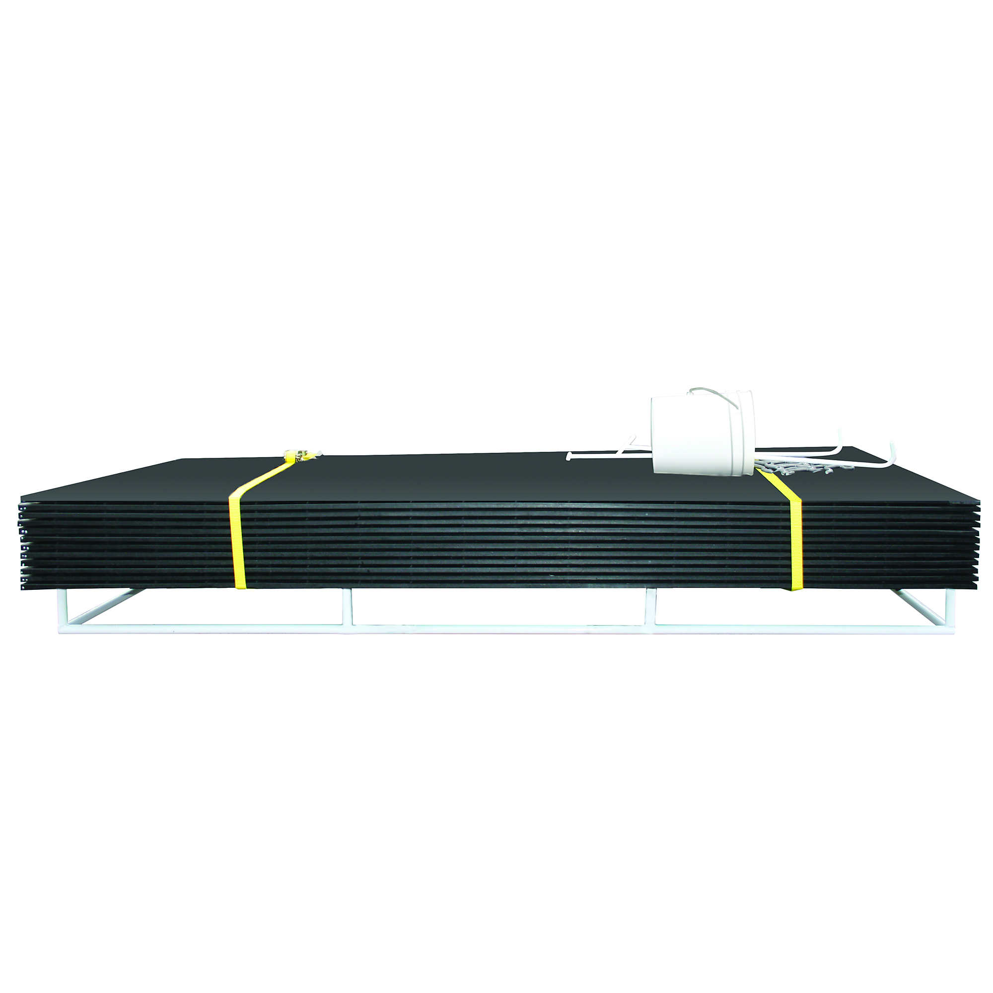 Checkers AlturnaMAT Ground Protection MatPak — 3ft. x 8ft., Smooth Sides, Hand Holes, 120-Ton Capacity, Black, 12 Pack, Model# AMCP3S2HH8